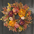 WANNA-CUL 24 Inch Fall Harvest Front Door Wreath Autumn Thanksgiving Decor - Image 2