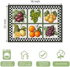 Fresh Fruit Summer Placemats Set of 6, 12x18 Inch Fruits Harvest Table Place Mat Lemon Washable Non-Slip Heat Resistant Fabric Placement Mats for Dining Kitchen Indoor Outdoor Decor - Image 4