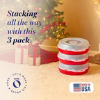 HOMZ Holiday Storage 24" Clear Plastic Wreath Container, Red, 3 Pack - Image 2