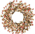 24in Fall Wreaths for Front Door Handcrafted Paper Flower Wreath by CHEAWRTZ