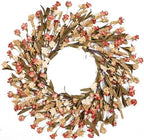 24in Fall Wreaths for Front Door Handcrafted Paper Flower Wreath by CHEAWRTZ