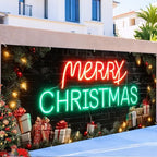Neon Merry Christmas Garage Door Banner 7x16FT, Colorful Neon Holiday Sign for Christmas, Large Outdoor Xmas Decoration for Garage Doors - Image 6