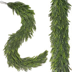 18FT (2Pcs 9Ft) Extra Full Christmas Garland Real Touch Norfolk Pine Garland Christmas Decorations Realistic Greenery Garlands for Mantle, Table, Stairs, Railing,Fireplace Indoor Outdoor Holiday Decor - Image 3