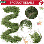 Yinder 15 ft Artificial Cedar Christmas Garland, Extra Long Faux Pine Cypress Vine Garland for Mantel Staircase Doorway Table Centerpiece Indoor Outdoor Holiday Party Decoration(180 Inch) - Image 3
