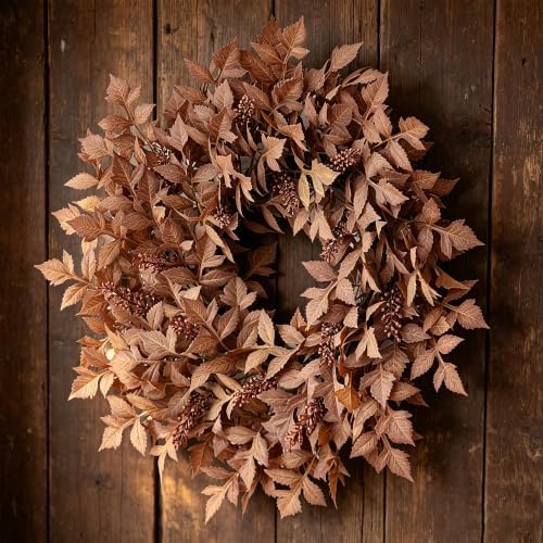 Large Artificial Maple Leaves Fall Wreath for Front Door Outside Decor - Image 7
