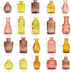 80 Pcs Colorful Glass Bud Vase Set, Small Colored Vintage Vases for Centerpieces, Cute Glass Bud Vases in Bulk,Decorative Flower Vases for Wedding Home Table Decor - Image 3