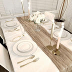 10 Packs Nude Cheesecloth Table Runner 35x120 inch, Boho 10ft Light Brown Cheese Cloth Table Runner Gauze Rustic Table Cloth for Bridal Shower Wedding Birthday Party Holiday Decor - Image 2