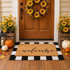 Tinideya 2 Pcs Fall Welcome Layered Doormat Set for Front Porch - Image 2