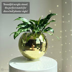 SCANDINORDICA Disco Ball Planter, Value Package, 10-inch Gold - Image 6