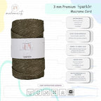 Makromecity Sparkle 2 Skeins of Polypropylene Macrame Cord 3mm x 131 Yards (394 feet) Premium Polyester Macrame Cord for Macrame Art & Crafts for Wall Hangings, Bags, Underplate, Rug - Image 3