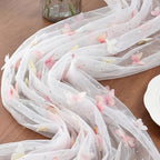 Remagr 2 Pcs 9.8 Ft Butterfly Table Runner Embroidery Tulle Wedding Decor - Image 6