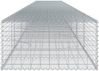 vidaXL Gabion Basket with Cover 315"x39.4"x19.7" Galvanized Iron - Image 6