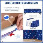 4.5 x 100 Feet Patriotic Tablecloth for 4th of July Independence Day Decorations,Roll of Disposable Custom White Blue Red Star Memorial Day Photography Backdrop for 4th of July Themed Party Supplies - Image 4