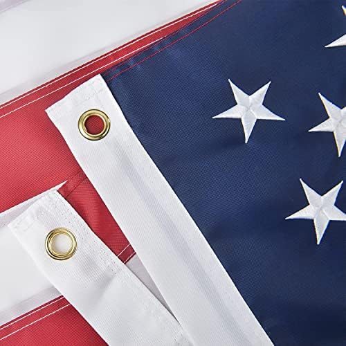 Large American Flags for Outside 6x10 FT, US Flag High Wind with Embroidered Stars, Sewn Stripes, Brass Grommets, Durable USA Flag Outdoor - Image 5