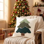 Artscope Chenille Christmas Tree Throw Pillow Covers 20x20 Set of 2-Green - Image 4