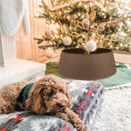 Blissun Christmas Tree Ring, 28.5" Plastic Christmas Tree Collar, Christmas Tree Skirt for Artificial Christmas Trees Decoration (Extra Large, Brown) - Image 5