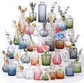 36Pcs Bulk Colored Glass Bud Vases Set,Mini Small Flower Vases for Wedding by Unknown