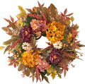 WANNA-CUL 24 Inch Fall Harvest Front Door Wreath Autumn Thanksgiving Decor by WANNA-CUL