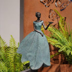Guichifun Fairy Statue Leaf Angel Girls with Dragonfly 7.4 x 5.25 x 12 Inch - Image 5