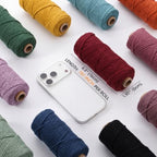 Timgle 20 Rolls Macrame Cord 5 mm x 438 Yards Cotton Rope(Macaron Colors) - Image 5