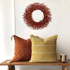 24 Inch Winter Christmas Large Sugar Red Berries Wreath for Front Door, Xmas Red Berry Wreaths for Indoor Outdoor, Winter Holiday Home Decor Wreath - Image 5