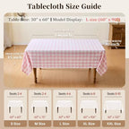 Gingham Tablecloth Rectangle Pink, 60" x 120" - Image 3