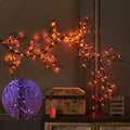LITBLOOM Halloween Garland Lights 8 Functions 120 Orange and Purple Bi-Color Fairy Lights, Lighted Black Garland Battery Operated for Fall Halloween Decor Inside Outdoor by LITBLOOM