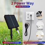 XTF2015 Solar American Flag Lights, 2 in 1 Solar Powered & Plug in - Image 5