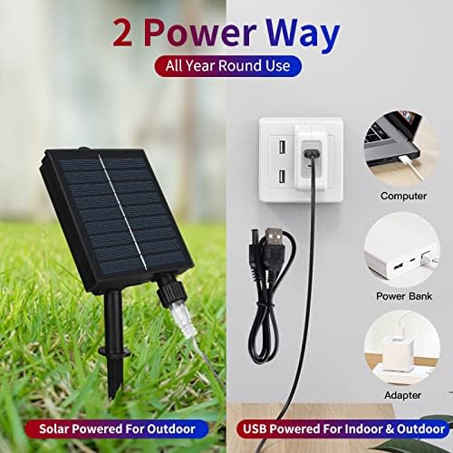 XTF2015 Solar American Flag Lights, 2 in 1 Solar Powered & Plug in - Image 5