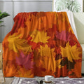 Maple Leaf Blanket, Autumn Leaves Fleece Throw Blanket Queen Size for Couch Bed Sofa, Fall Seasonal Blankets and Throws, Decor & Gifts, Super Soft Plush Flannel Blanket, 90x90 by Unknown