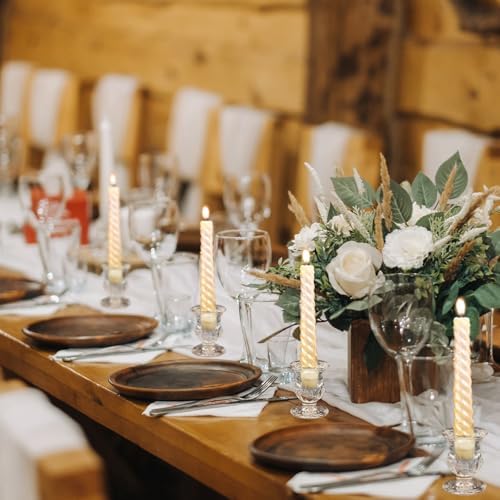 Foaincore 78 Pack Glass Candlestick Holders Bulk 2.5 Inch Taper Candle Holders Small Ritual Candle Stand Table Centerpieces for Wedding Christmas Valentine's Festival Party Dining Decorations (Clear) - Image 5