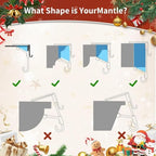 Garland Hangers for Mantle, 2026 New Fireplace Stocking and Garland Hanger, 2 in 1 Adjustable Christmas Garland and Stocking Hanger, fits 0.5" to 8.5" Mantles, Holds Up to 20 Lbs，Black：6pcs - Image 7