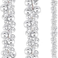 2 Pcs 15 ft Christmas Ball Ornament Garland, Silver by Yuxung
