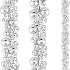 2 Pcs 9 ft Christmas Ball Ornament Garland, Silver by Yuxung