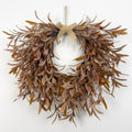 22 Inch Artificial Fall Heart Wreath for Front Door with Olive Leaves by Unknown