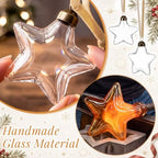 Xuhal 12 Pcs Christmas Glass Star Decor, Vintage Hanging Ornament, Clear - Image 4