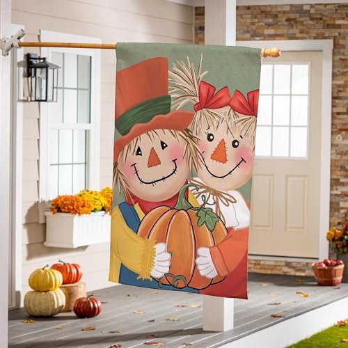 Evergreen Flag Fall Garden Flags Double Sided, Garden Flags for Outside Autumn Decorations for Home, Porch, Yard (Scarecrows, 28x44 inch) - Image 2