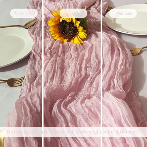 20Pack Light Pink Cheesecloth Table Runner 20x120inch Gauze Table Runners - Image 6