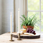 Handcrafted Antique Brass Iron Taper Candle Holders - Set of 2 - Image 6