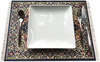 Set of 4 Rug Placemats – Miniature Oriental & Turkish Carpet Style Table Mats, Decorative Fabric Dinner Mats with Fringes, Washable, Rectangular 16x12 inch, Colorful Table Setting Accessories - Image 7