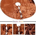 Sophia-Art Christmas Tree Skirt, Luxury Velvet Plush Skirt, Xmas Decoration Holiday Party Décor, Soft Velvet Home Décor Merry Christmas Party Christmas Tree Decorations (Brown,36 Inch) - Image 4
