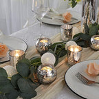 DEVI Silver Votive Tealight Candle Holders 24PCS, Mercury Glass Candle Holders for Table Centerpieces, Tea Party Wedding Table Decor - Image 3