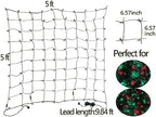 HISHINY LED Christmas Net Lights Outdoor, 5ftx5ft 100LED Green Wire, Connectable Bush Mesh Net Lights String for Halloween Christmas Party,Shrub,Yard,Tree（Red&Green） - Image 4