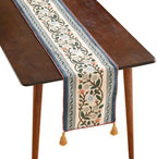ISAENNE Designer Vintage Linen Table Runner,71"x12"-Naples C by Isaennehomedecoration