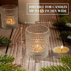 TRIRITE 36 Pack Votive Candle Holders, Clear Glass Tealight Candle Holder - Image 2