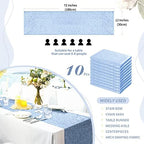 SoarDream Baby Blue Table Runner 10 Pieces 12x72 Inches Sequin Fabric Glitter Table Runner for Party Holiday Birthday Wedding Baby Shower Supplies Decorations - Image 3