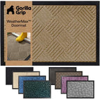 GORILLA GRIP WeatherMAX Door Mat, Indoor Outdoor Use, 29x17, Beige Diamond by GorillaGrip
