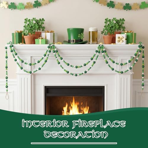 Zeyune 1 Pcs 66 Feet Christmas Beads Garland, Green - Image 5