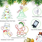 TRWYMZ Christmas Decorations - 16" Christmas Window Silhouette Lights - Image 2