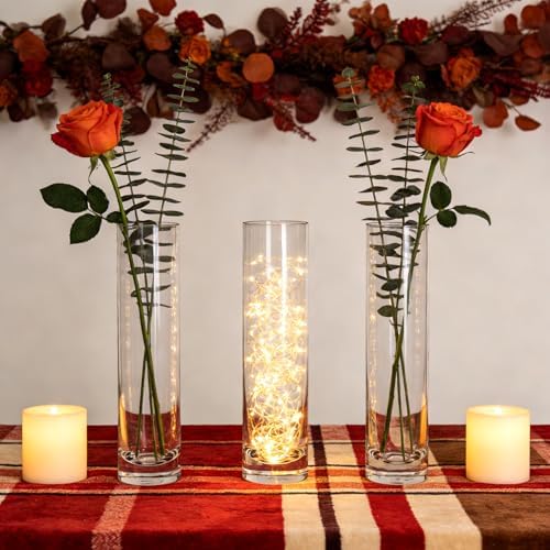 7.48 inch Tall Vases for Flowers,12PCS Glass Cylinder Vase,Bud Vase - Image 4